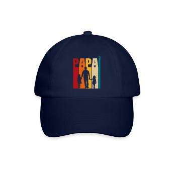 Vater von zwei Töchtern Geschenk Papa Töchter - Baseballkappe - Blau/Blau - Vorne