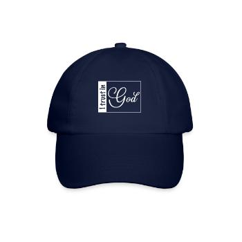 Christliches Design Ich vertraue auf Gott - Baseballkappe - Blau/Blau - Vorne