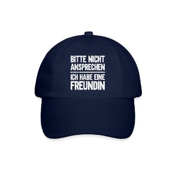 Bitte nicht ansprechen ich habe eine Freundin - Baseballkappe - Blau/Blau - Vorne
