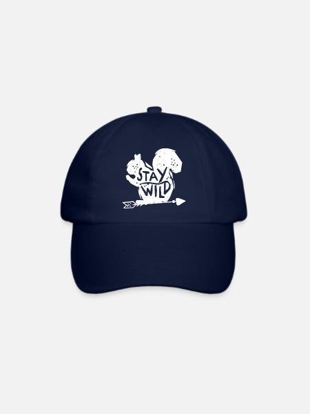 Bleib wild - Baseballkappe - Blau/Blau