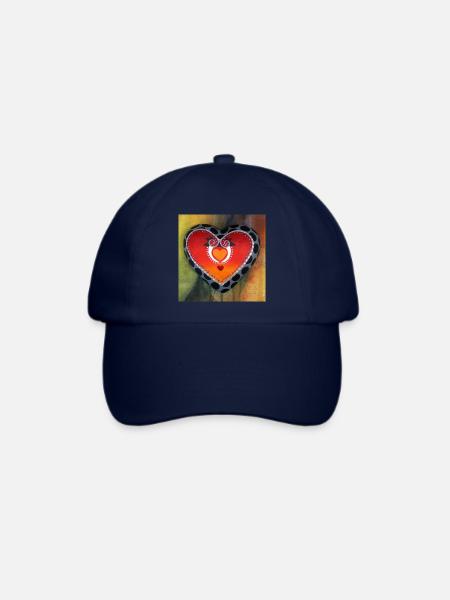 herz - Baseballkappe - Blau/Blau