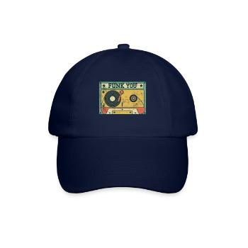 Funk you Oldschool Funky DJ - Baseballkappe - Blau/Blau - Vorne