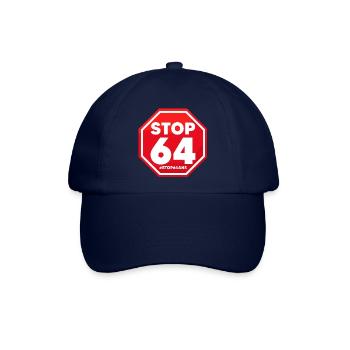 Stopp 64 ans! 64 ans c'est non! Retraites 49.3 - Baseballkappe - Blau/Blau - Vorne