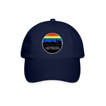 Hamburg Skyline Regenbogen - Baseballkappe - Blau/Blau - Vorne