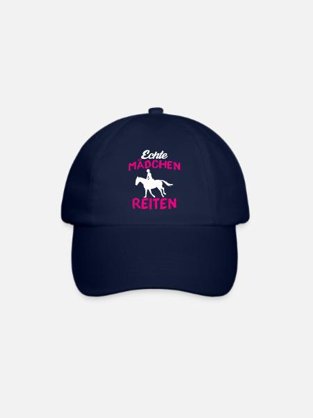 Echte mädchen reiten - Baseballkappe - Blau/Blau
