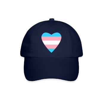 Transgender Pride Herzdesign - Baseballkappe - Blau/Blau - Vorne