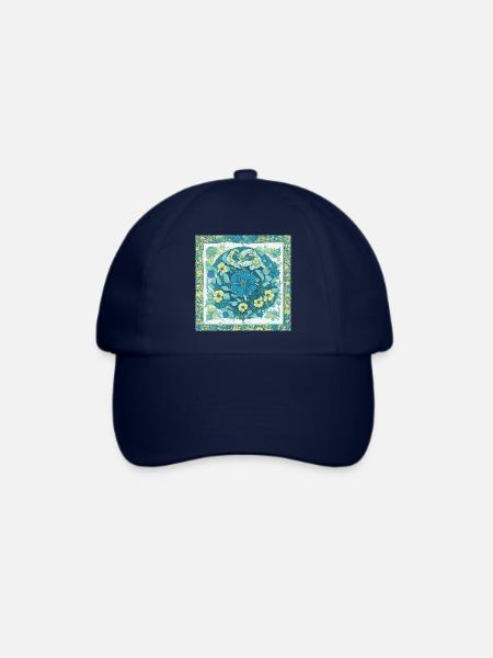 Blumen - Baseballkappe - Blau/Blau