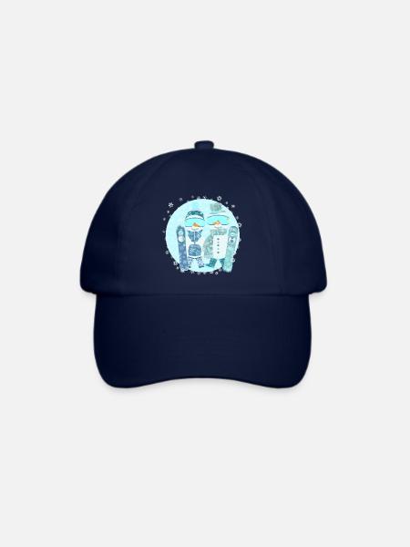 Frostige Snowboard-Patrouille - Baseballkappe - Blau/Blau