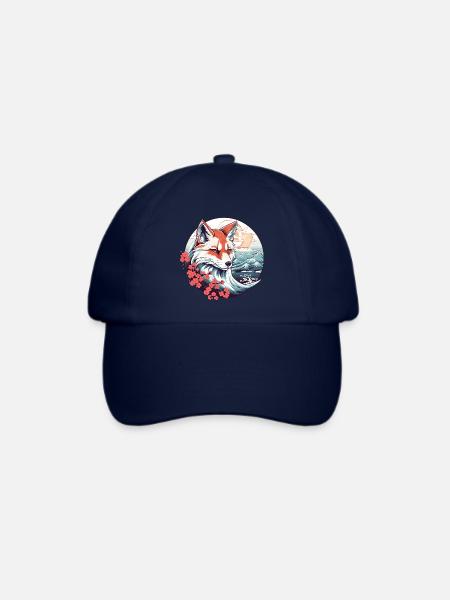 Anime Japan Kitsune Fuchs - Baseballkappe - Blau/Blau