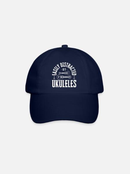 Easily distracted by Ukuleles - Baseballkappe - Blau/Blau