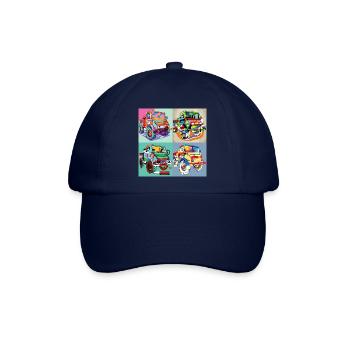 Unimog - Modern - Warhol - Universal Motorgerät - Baseballkappe - Blau/Blau - Vorne