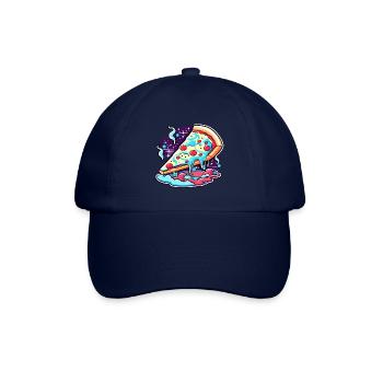 Pizza Slice Zeichnung - Baseballkappe - Blau/Blau - Vorne