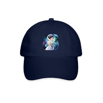 Anime Manga Mädchen Wasserfarben - Baseballkappe - Blau/Blau - Vorne