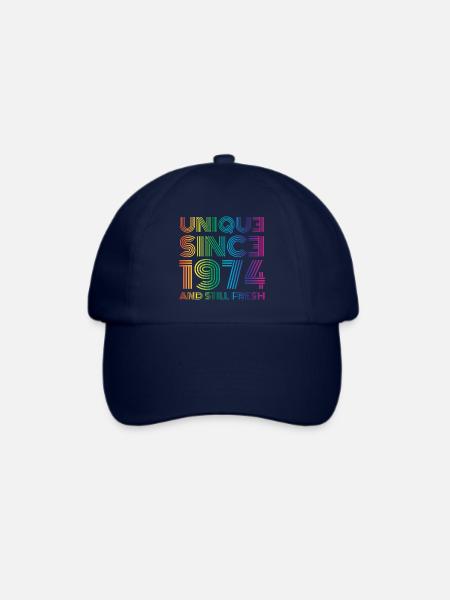 1974 Geburtstag - Baseballkappe - Blau/Blau