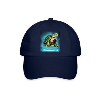 Schildkröte auf einem Gletscher - Baseballkappe - Blau/Blau - Vorne