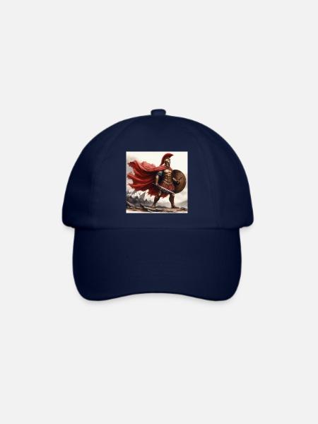 Spartanisches Hopliten-Aquarell - Baseballkappe - Blau/Blau