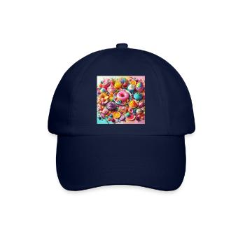 Süßigkeiten und leuchtende Farben - Baseballkappe - Blau/Blau - Vorne