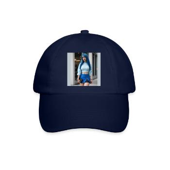 Blau mit femininem Stil - Baseballkappe - Blau/Blau - Vorne