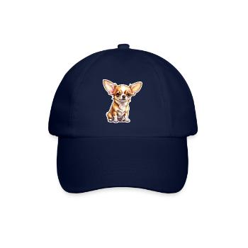 Chihuahua Wasserfarben - Baseballkappe - Blau/Blau - Vorne
