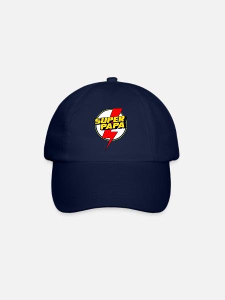 Super-Papa - Baseballkappe - Blau/Blau