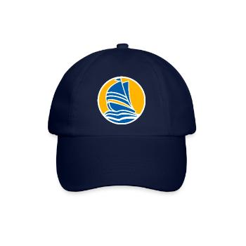 Minimales Segelboot bei Sonnenuntergang - Baseballkappe - Blau/Blau - Vorne