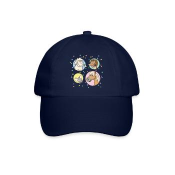 Lustige Tiere Kinderparty - Baseballkappe - Blau/Blau - Vorne