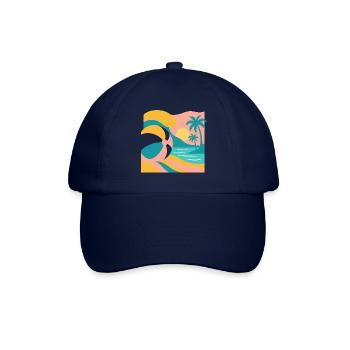Beachball Bliss - Baseballkappe - Blau/Blau - Vorne