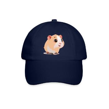 Lustiges und neugieriges Meerschweinchenbaby - Baseballkappe - Blau/Blau - Vorne