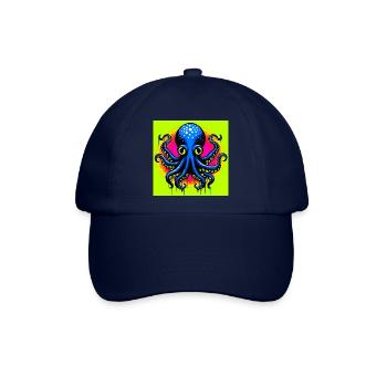 Krake - Baseballkappe - Blau/Blau - Vorne