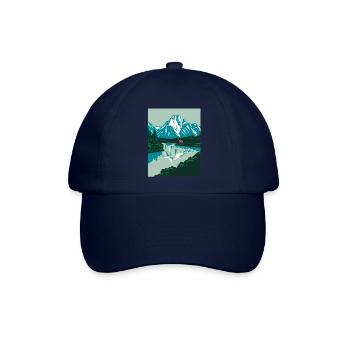 Norwegen Landaschaft mit roten Holhaus  - Baseballkappe - Blau/Blau - Vorne