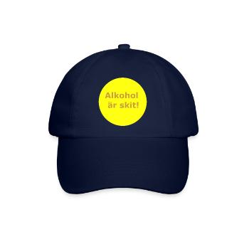 Alkohol ist Scheiße (Gelber Kreis) - Baseballkappe - Blau/Blau - Vorne