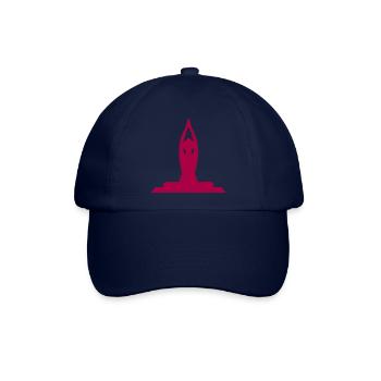 Yoga Formen Silhouetten Meditation - Baseballkappe - Blau/Blau - Vorne