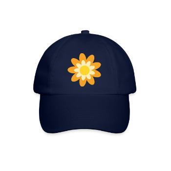 70er Jahre Blume Blüte Geschenk Hippie - Baseballkappe - Blau/Blau - Vorne