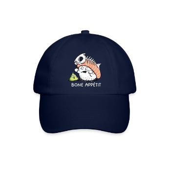 Sushi Bone Appetit – Lustiger Sushi Cartoon Humor - Baseballkappe - Blau/Blau - Vorne