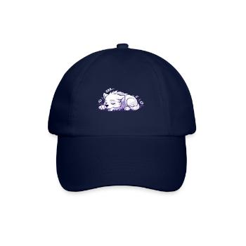 Schlafender Hund - Aufkleber - Baseballkappe - Blau/Blau - Vorne