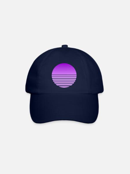 Outrun Retro Moon - Baseballkappe - Blau/Blau