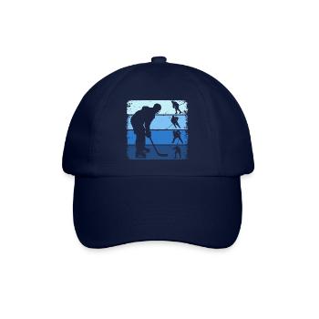 Eishockey Retro Hockey Eishockeyspieler - Baseballkappe - Blau/Blau - Vorne