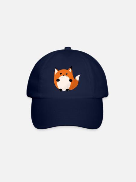 Kleiner Cartoon Fuchs - Baseballkappe - Blau/Blau
