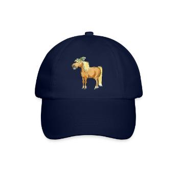 Haflinger (Alpen-Quarter) - Baseballkappe - Blau/Blau - Vorne