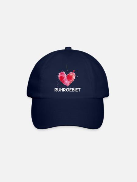 I love Ruhrgebiet Herz Outfit für Bergbau Fan - Baseballkappe - Blau/Blau