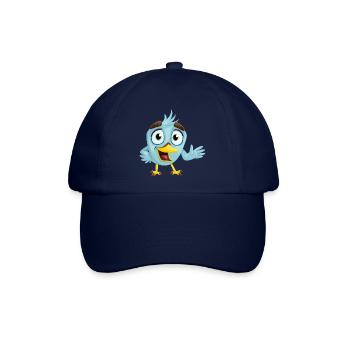 Lustiger blauer Vogel, Geschenkidee - Baseballkappe - Blau/Blau - Vorne