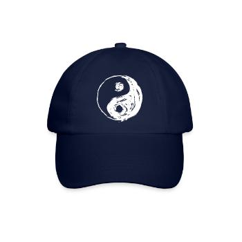 YIN und YANG ausgefranste cooles Aussehen - Baseballkappe - Blau/Blau - Vorne