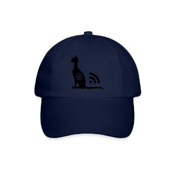 Katze WLAN EIN AUS - Baseballkappe - Blau/Blau - Vorne