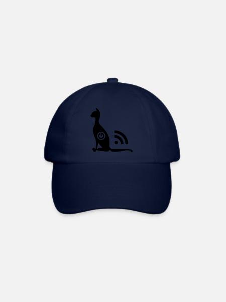 Katze WLAN EIN AUS - Baseballkappe - Blau/Blau