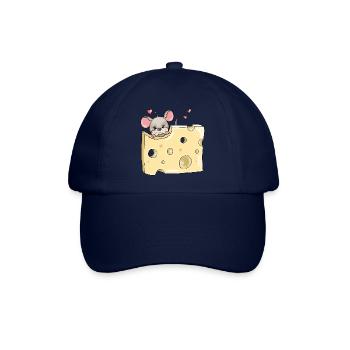 Hungrige Maus Löcher Käse - Baseballkappe - Blau/Blau - Vorne