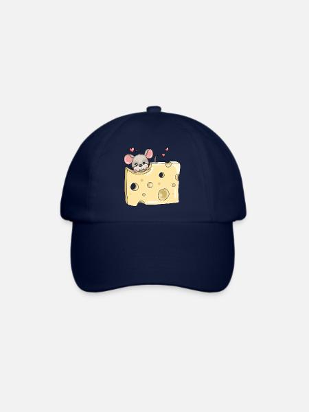 Hungrige Maus Löcher Käse - Baseballkappe - Blau/Blau