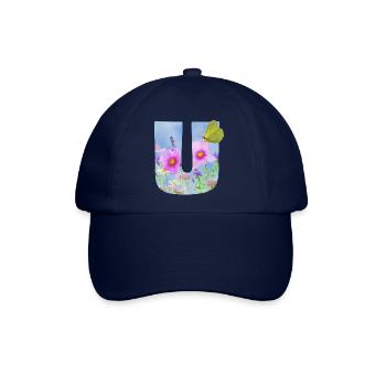fruehlingsblumen schmetterling u - Baseballkappe - Blau/Blau - Vorne