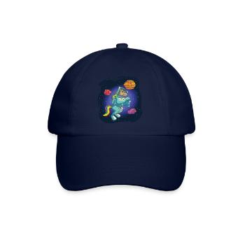 Astronauten-Pferd in Voxel-Land - Baseballkappe - Blau/Blau - Vorne