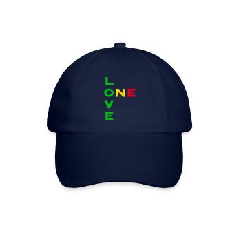 Eine Liebe - grün gelb rot - Baseballkappe - Blau/Blau - Vorne