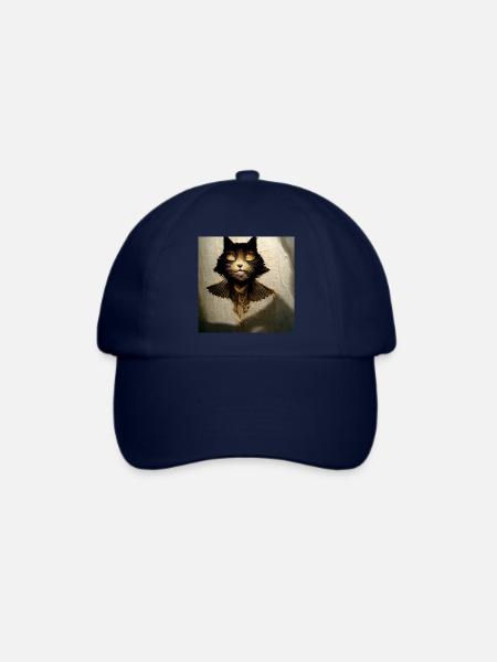 Katze - Engel - Transformation - Baseballkappe - Blau/Blau